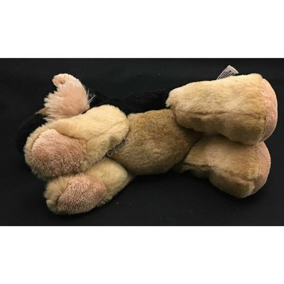 8" Aurora Floppy Flopsie Brown & Black Shepard Puppy Beanbag Plush - Picture 7 of 8